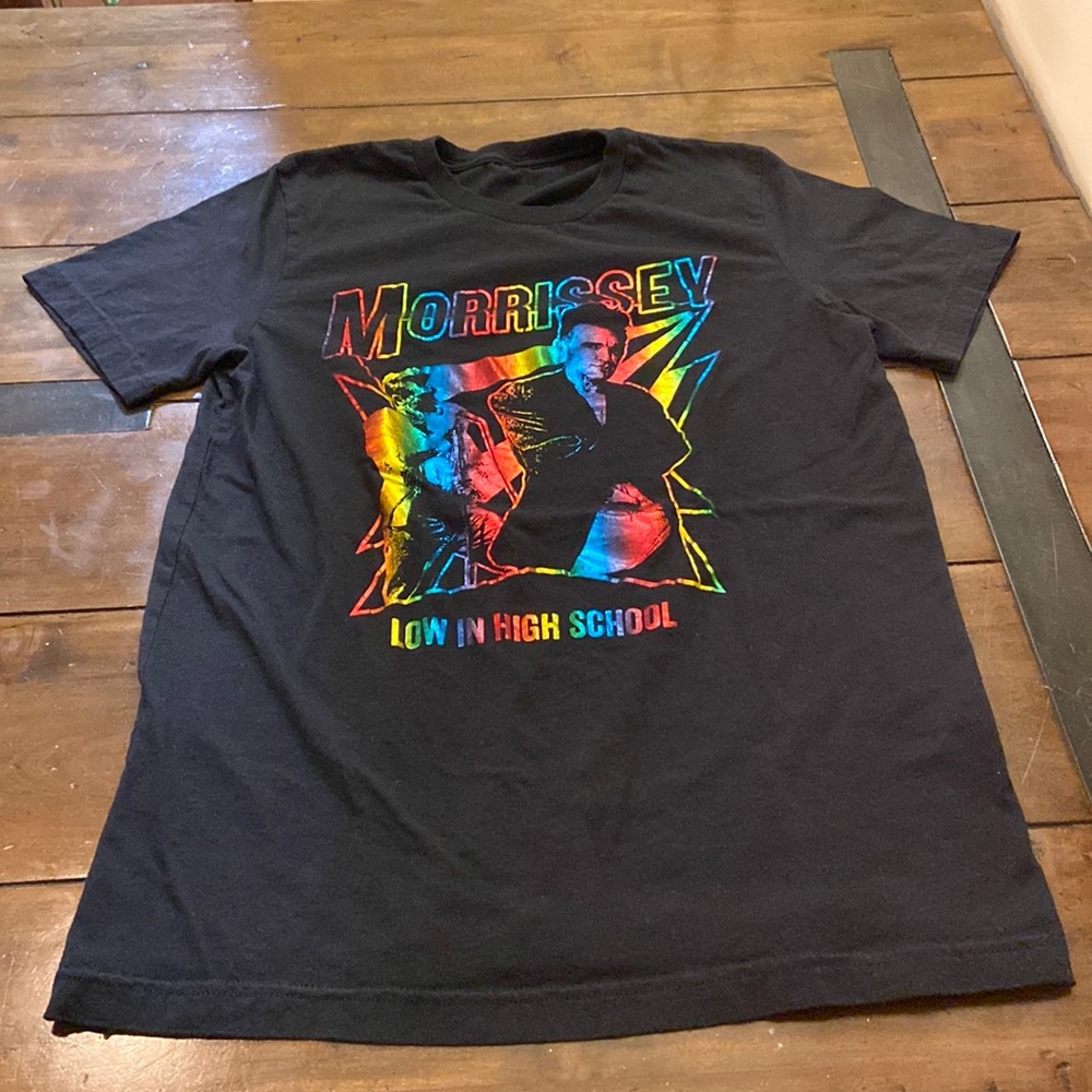 Morrissey - low in high school - Mens size medium t-shirt